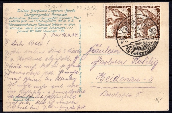 Michel Nr. 499 (A), Opern von Wagner auf Postkarte.